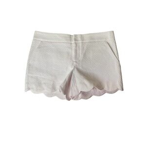 Club Monaco Scalloped Hem Chino Shorts Women’s Size 0 Textured